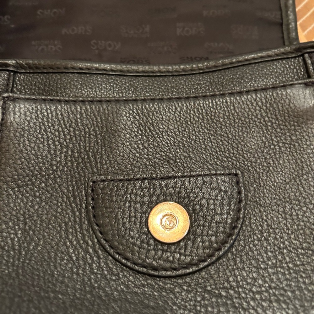 Michael Kors Black Crossbody Bag with Gold Accents - Picture 9 of 9